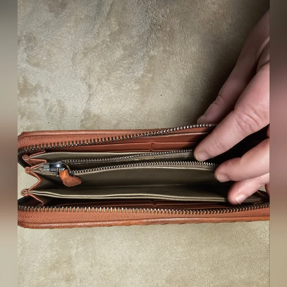 Bottega Veneta Pink Zip around wallet